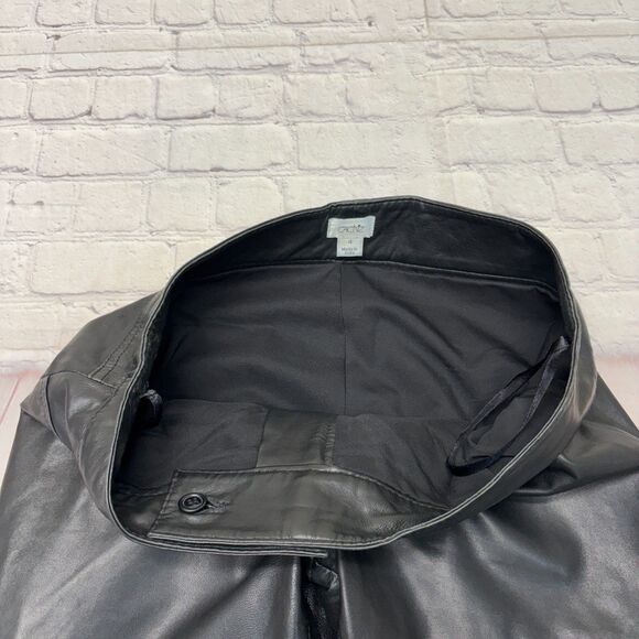 Vintage Cache Women 100% Leather Pants Size 4 Straight Leg Y2K 90s C042 -15 - Picture 9 of 16